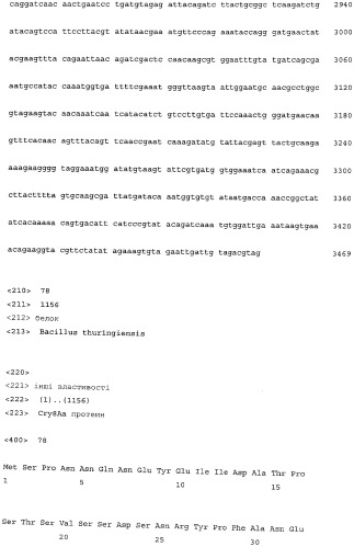 Инсектицидные белки (патент 2532838)
