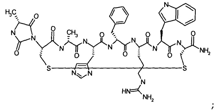 Лиганды меланокортиновых рецепторов, модифицированные гидантоином (патент 2450017)