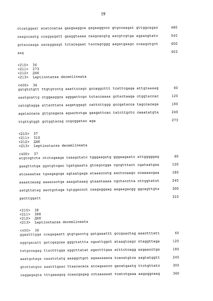 Уменьшение экспрессии генов у насекомых-вредителей (патент 2662995)