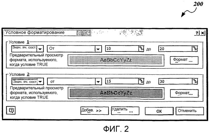 Множественное условное форматирование (патент 2431181)