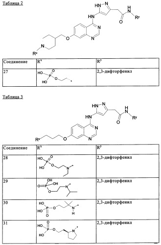 Производные фосфонооксихиназолина и их фармацевтическое применение (патент 2357971)