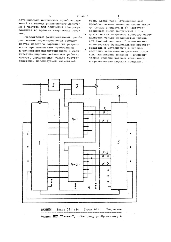 Цифровой функциональный преобразователь (патент 1104492)