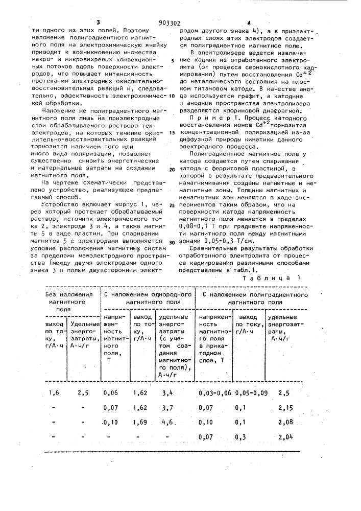 Способ электрохимической очистки водных растворов и электролизер для его осуществления (патент 903302)