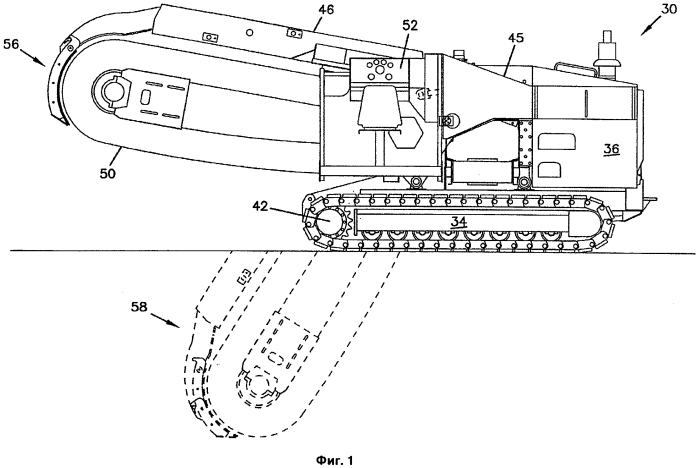 Система управления приведением в движение гусеничного канавокопателя (патент 2572850)