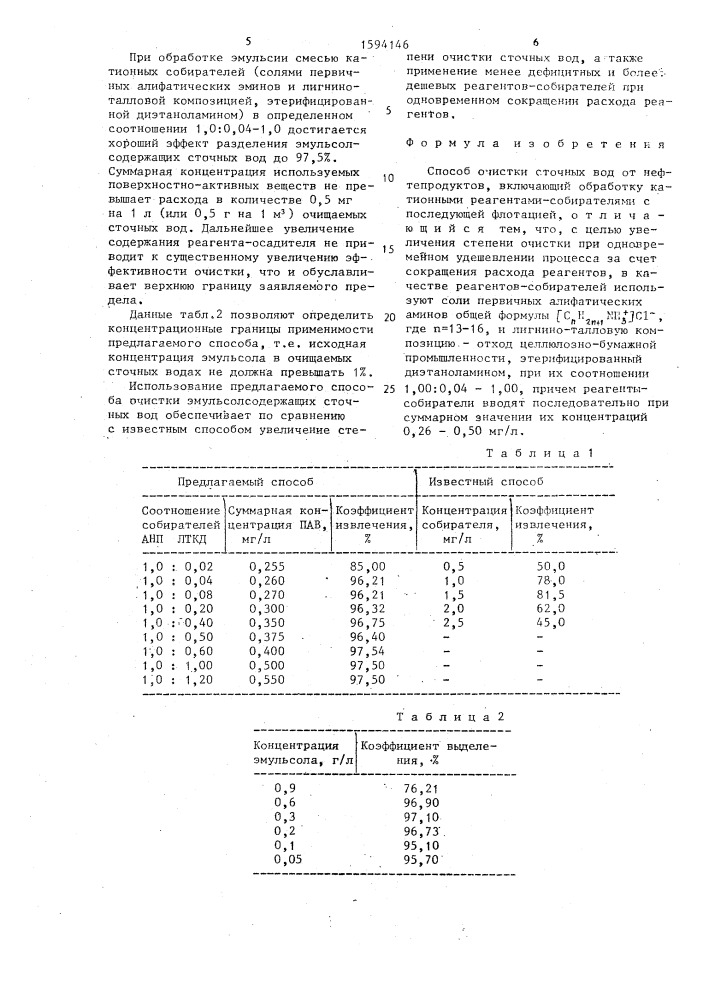 Способ очистки сточных вод от нефтепродуктов (патент 1594146)