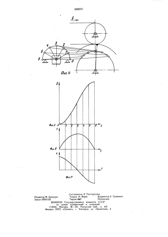 Пульсирующий конвейер с регулируемым шагом (патент 988691)