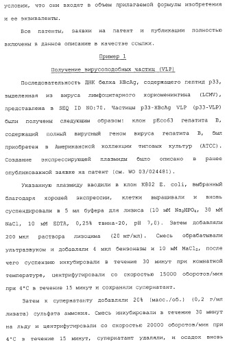 Композиции, содержащие cpg-олигонуклеотиды и вирусоподобные частицы, для применения в качестве адъювантов (патент 2322257)