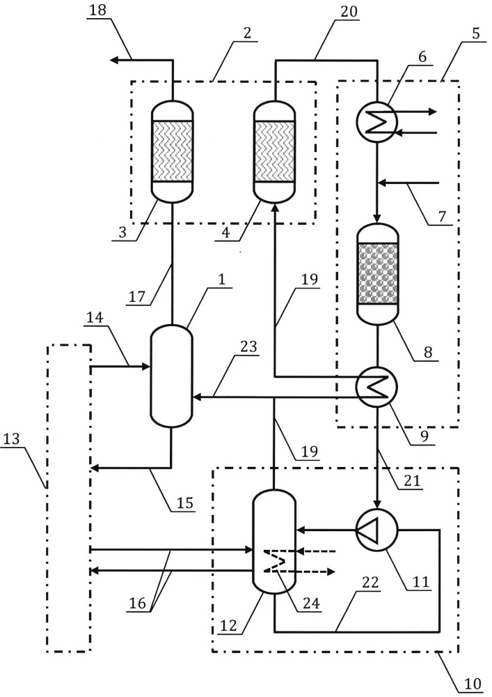 Установка сероочистки попутного нефтяного газа (патент 2630214)