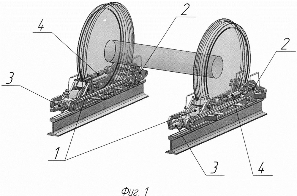 Устройство для перемещения единиц подвижного железнодорожного состава с заклиненной колесной парой (патент 2607345)