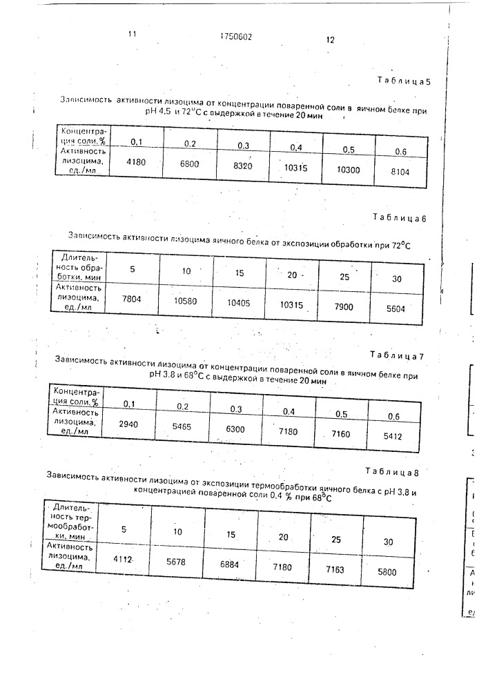 Способ получения белкового продукта из яиц (патент 1750602)