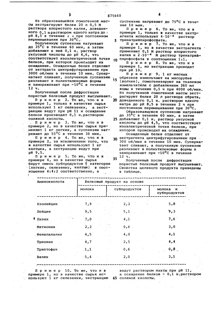 Способ получения пищевых белковых студней (патент 875660)