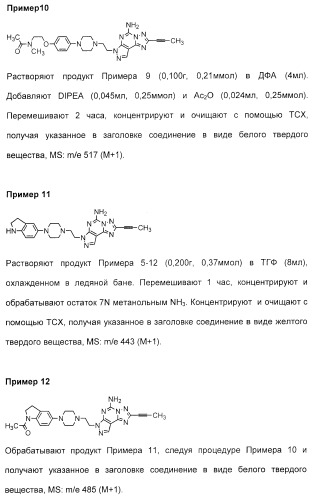 2-алкинил- и 2-алкенил-пиразол-[4,3-e]-1, 2, 4-триазоло-[1,5-c]-пиримидиновые антагонисты a2a рецептора аденозина (патент 2373210)