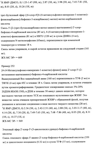 Бифенильные производные и их применение при лечении гепатита с (патент 2452729)