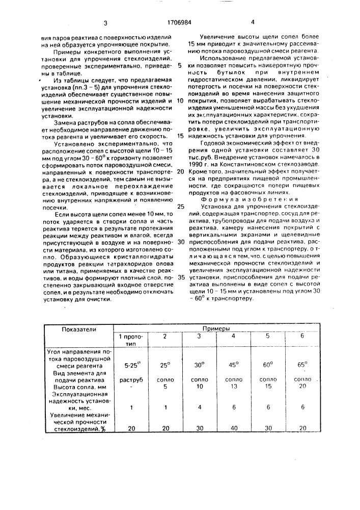 Установка для упрочнения стеклоизделий (патент 1706984)