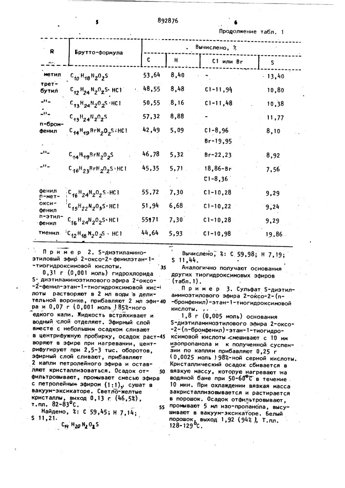 @ -эфиры @ -оксотиогидроксимовых кислот,в качестве антидотов фосфорорганических соединений (патент 892876)