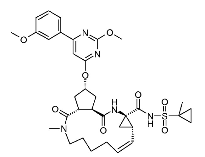 Пиримидин-замещенные макроциклические ингибиторы hcv (патент 2481340)