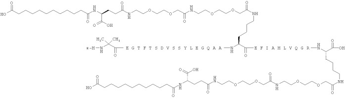 Дважды ацилированные производные glp-1 (патент 2559540)