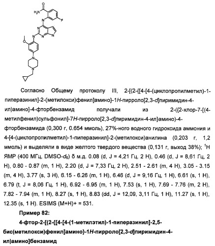 Производные 2-[(2-(фениламино)-1н-пирроло[2,3-d]пиримидин-4-ил)амино]бензамида в качестве ингибиторов igf-1r для лечения рака (патент 2472797)