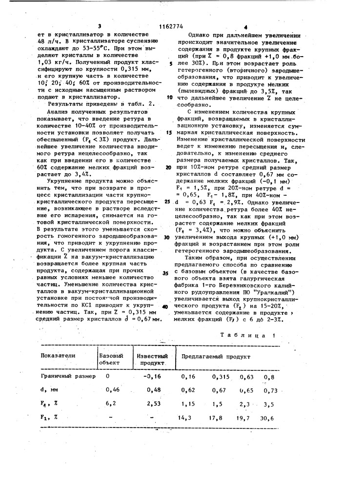 Способ получения обеспыленных калийных удобрений (патент 1162774)