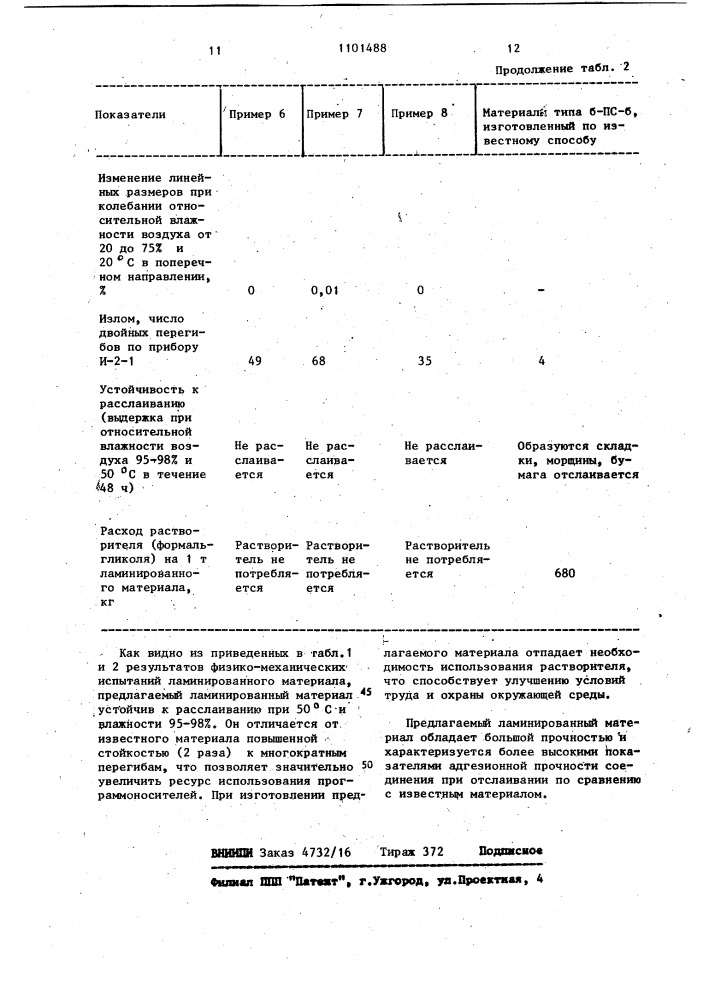 Ламинированный материал (патент 1101488)