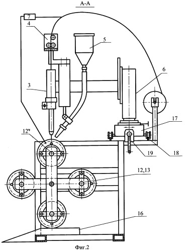 Устройство для наплавки деталей, имеющих форму тел вращения (патент 2277460)