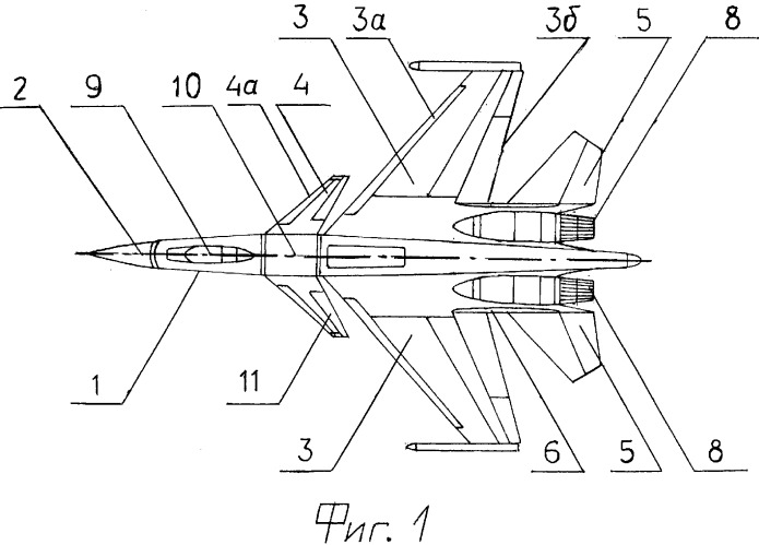 Маневренный самолет с передним оперением (патент 2328409)