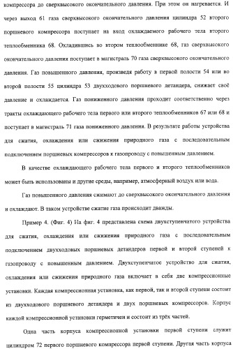 Компрессионная установка и устройство для сжатия, охлаждения и сжижения газа с использованием этой компрессионной установки (патент 2315922)