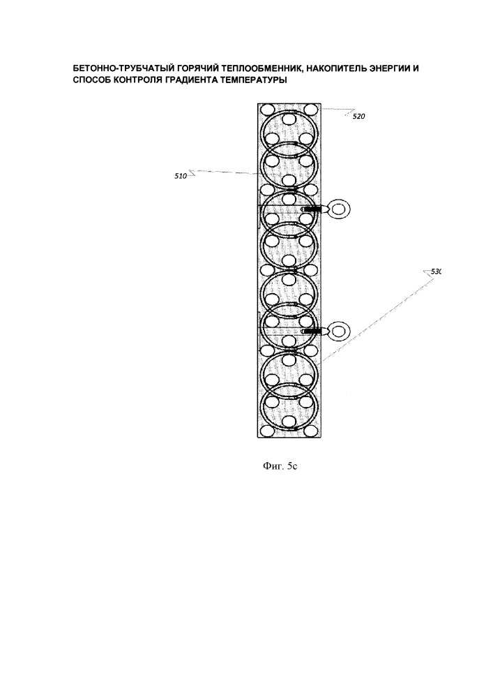 Бетонно-трубчатый горячий теплообменник, накопитель энергии и способ контроля градиента температуры (патент 2659911)