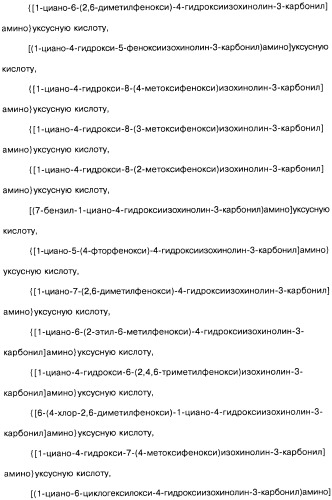 Цианоизохинолиновые соединения (варианты), фармацевтическая композиция на их основе, способ ингибирования активности гидроксилазы гипоксия-индуцибельного фактора (hif) и способ лечения и/или профилактики состояния, связанного с hif, и/или состояния, связанного с эритропоэтином, и/или анемии (патент 2457204)