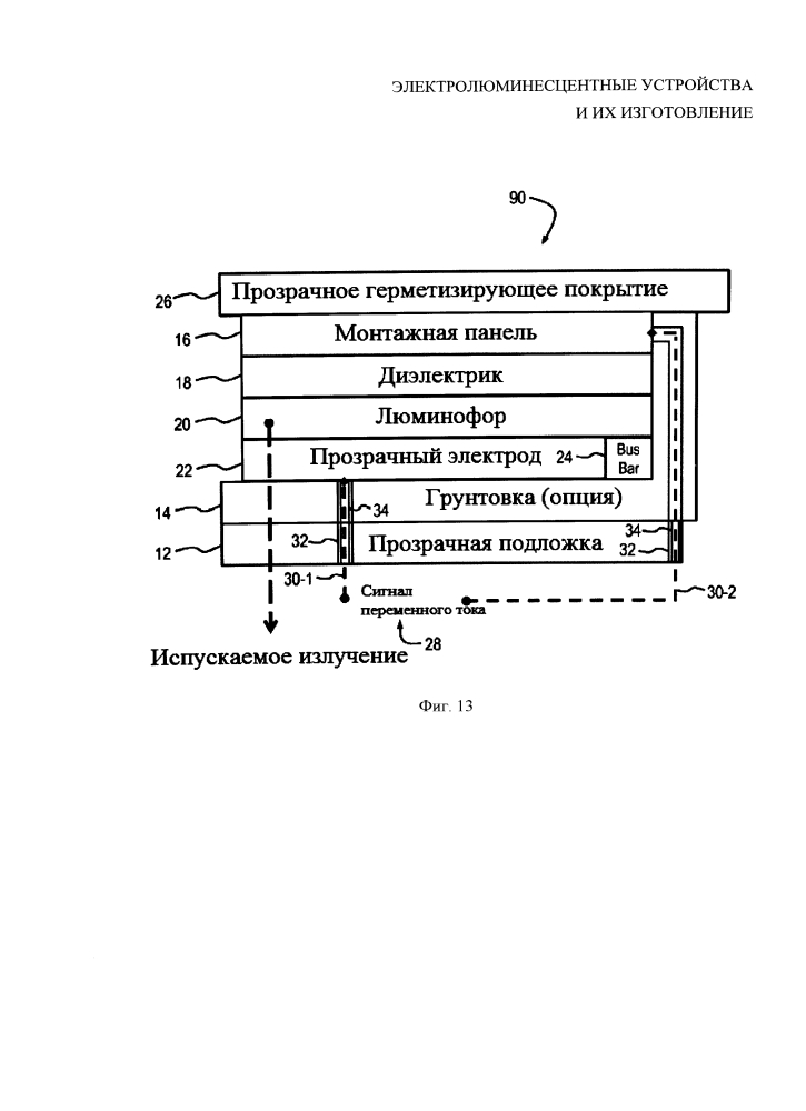 Электролюминесцентные устройства и их изготовление (патент 2639294)