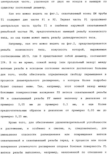 Герметичное трубное соединение с одной или несколькими наклонными опорными поверхностями, выполненное при помощи пластического расширения (патент 2339867)