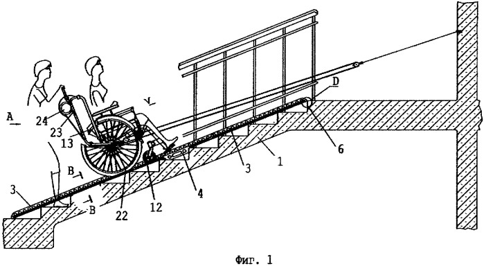 Устройство для перемещения инвалидов по лестничным пролетам (патент 2324640)