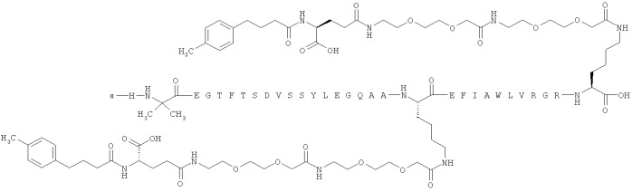 Дважды ацилированные производные glp-1 (патент 2559540)