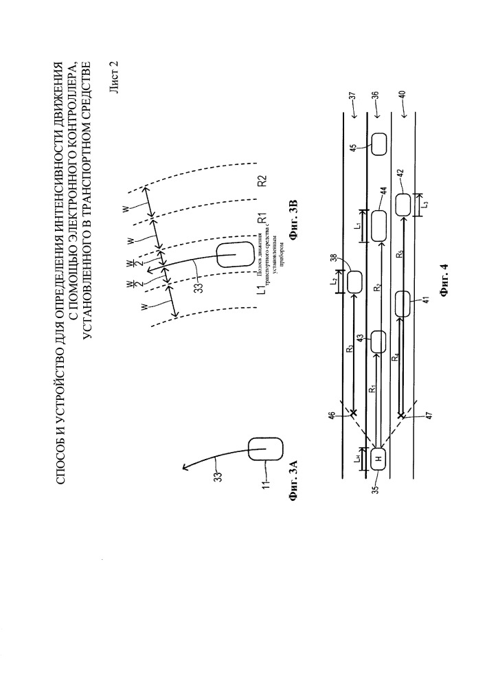 Способ и устройство для определения интенсивности движения с помощью электронного контроллера, установленного в транспортном средстве (патент 2666010)
