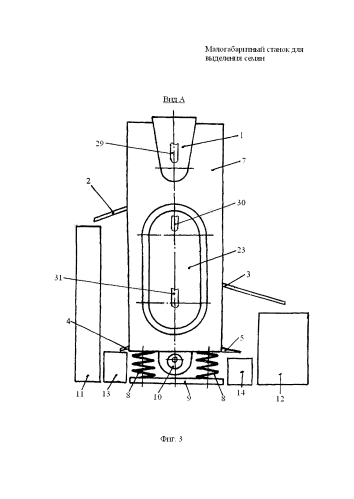 Малогабаритный станок для выделения семян (патент 2580363)