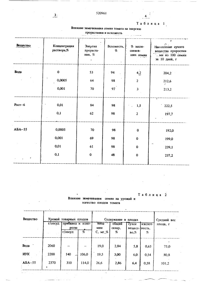 Регулятор роста растений (патент 520961)