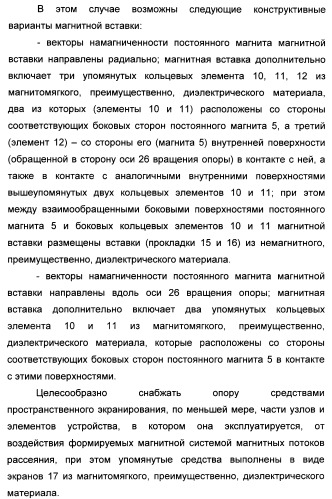 Способ магнитной разгрузки тел качения от действия центробежных сил в опорах вращения и опора вращения для его осуществления (варианты) (патент 2348839)
