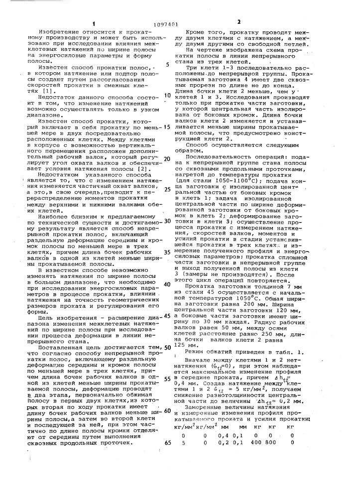 Способ непрерывной прокатки полос (патент 1097401)