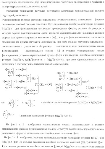 Функциональная входная структура параллельно-последовательного умножителя формата позиционно-знаковой системы счисления f(+/-) (патент 2378684)