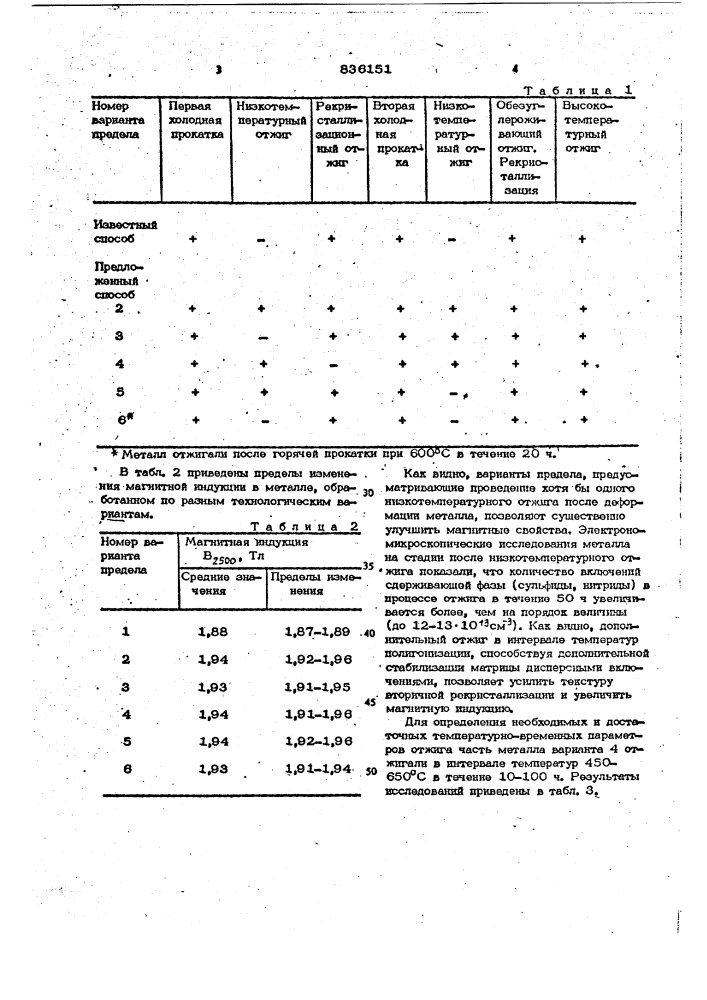 Способ изготовления текстурованнойэлектротехнической стали (патент 836151)