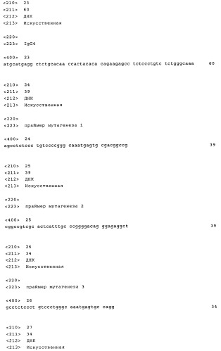 Мутант тяжелой цепи, приводящий к повышенной выработке иммуноглобулина (патент 2522481)