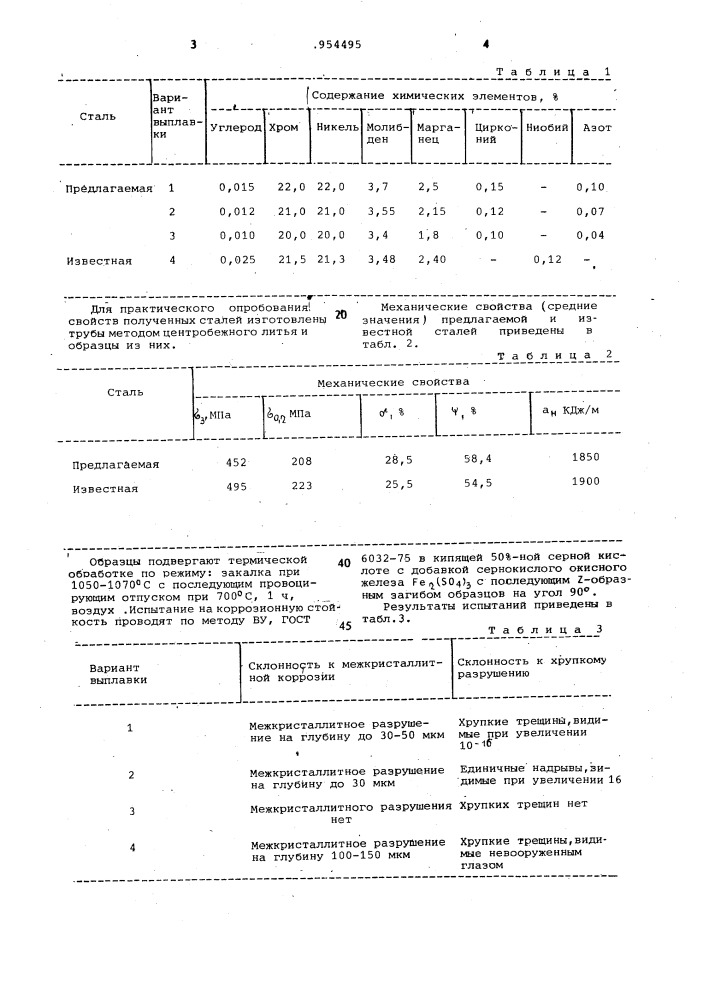 Сталь (патент 954495)