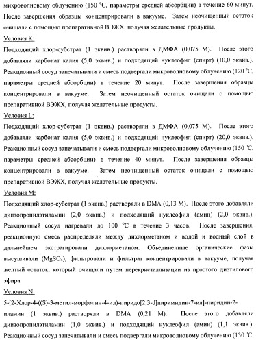 Производные 2-метилморфолин пиридо-, пиразо- и пиримидо-пиримидина в качестве ингибиторов mtor (патент 2445312)