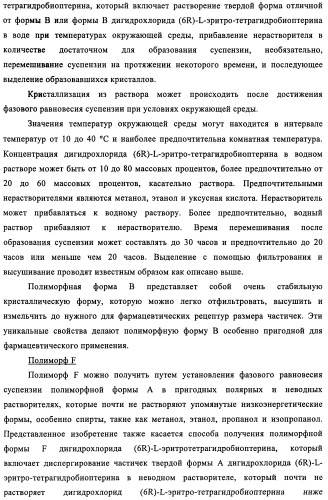 Кристаллические формы дигидрохлорида (6r)-l-эритро-тетрагидробиоптерина (патент 2434870)