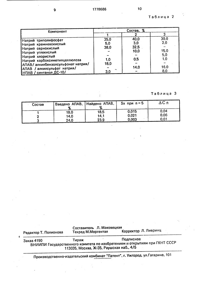 Способ определения анионных поверхностно-активных веществ (патент 1778686)
