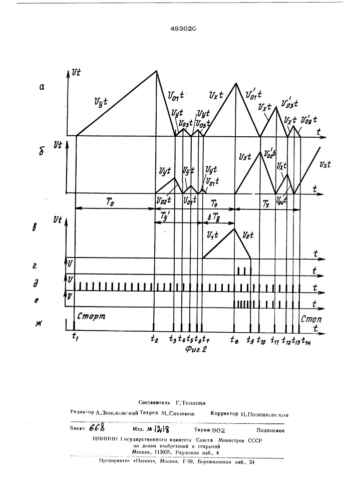 Кодирующий преобразователь (патент 493020)