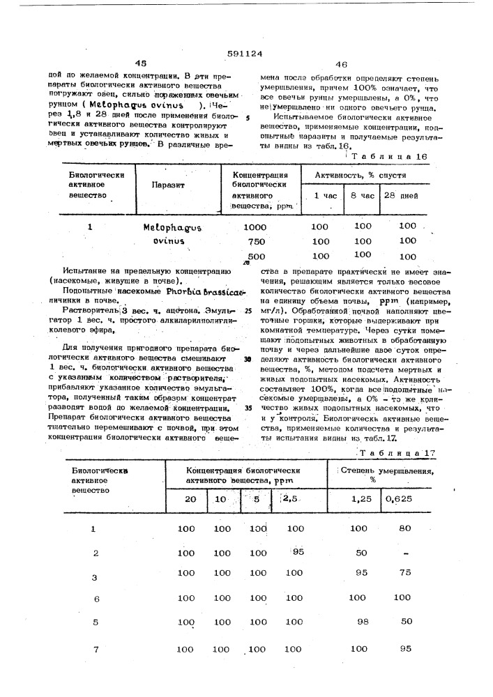 Способ борьбы с насекомыми и клещами (патент 591124)