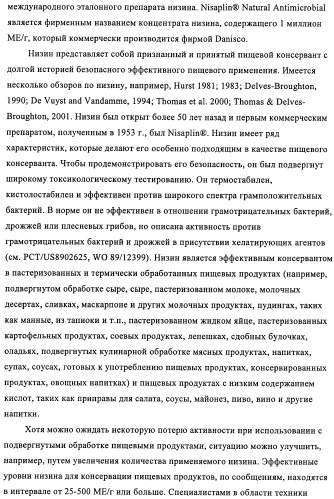 Микробицидная или микробиостатическая композиция, содержащая бактериоцин и экстракт растения семейства labiatae (патент 2395204)