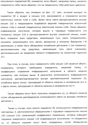 Координатный датчик, электронное устройство, отображающее устройство и светоприемный блок (патент 2491606)