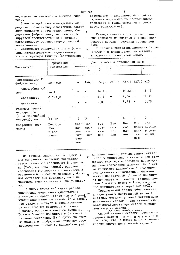 Способ лечения острого массивного некроза печени (патент 825092)